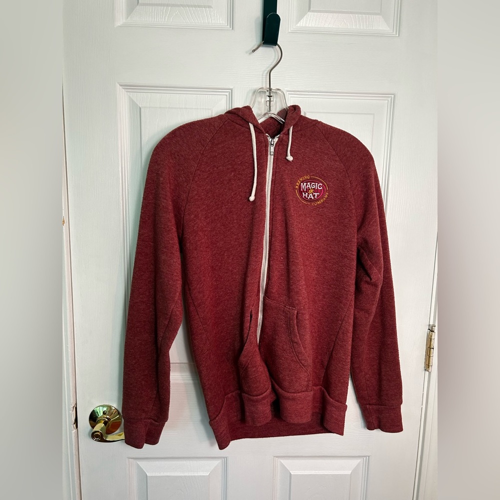 The Magic Hat Brewing Company Maroon Zip-up Hoodie